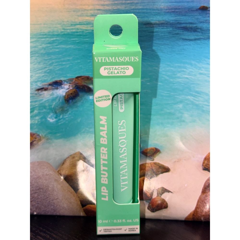 Vitamasques Pistachio Gelato Lip Butter Balm Limited Edition Sheer Tint 10ml NEW